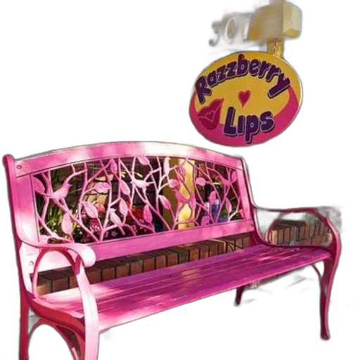 furniture, 3d render, neon lights, vibrant transparent PNG cut-out