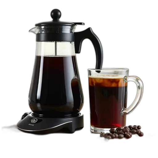 3d render, bunn, airpot, coffee transparent PNG cut-out