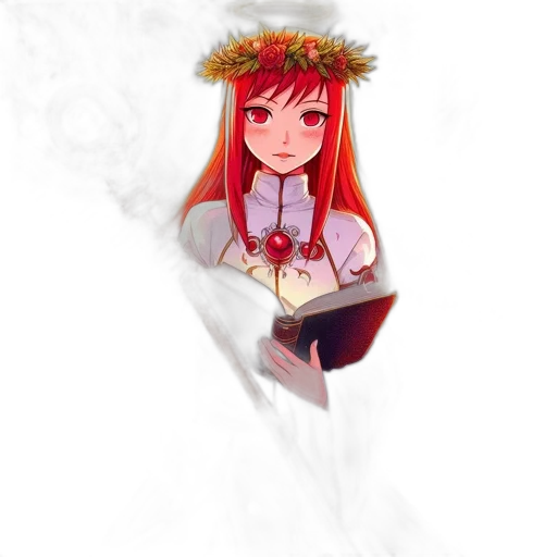 flower, staff, crown, weapon transparent PNG cut-out