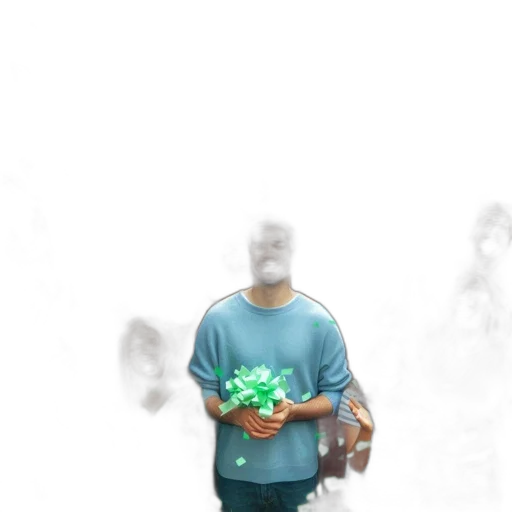 bottle, mask, staff, robot transparent PNG cut-out