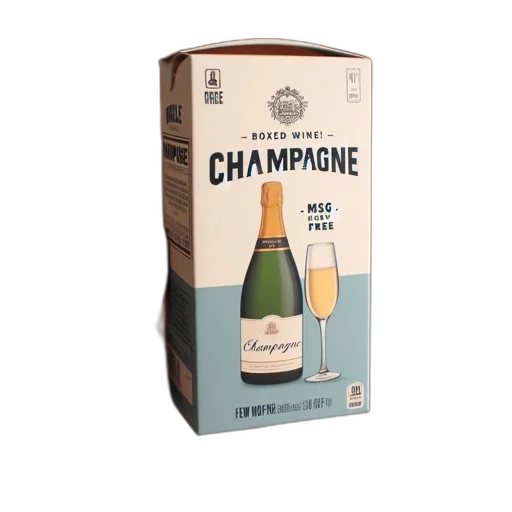bottle, boxed, champagne, product transparent PNG cut-out