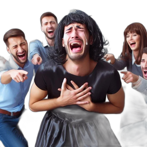 dress, hair, emotional, woman transparent PNG cut-out