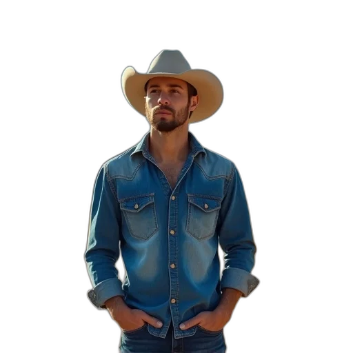 jacket, hat, man, wearing transparent PNG cut-out