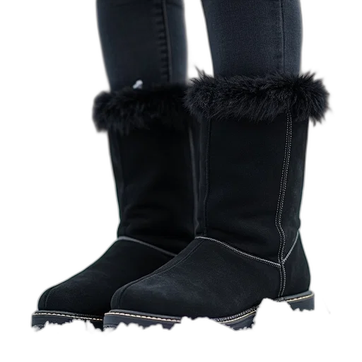 shoes, girls, black, sued transparent PNG cut-out