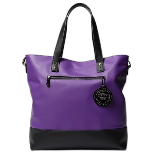 monochrome, dark, purple, tote transparent PNG cut-out