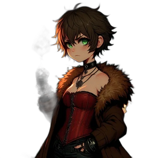 jacket, staff, dress, mask transparent PNG cut-out