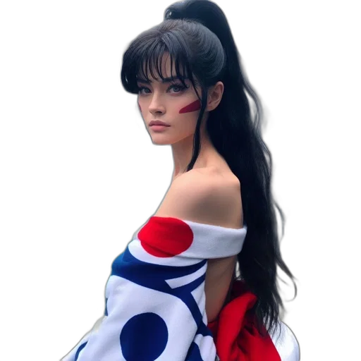 dress, hair, face, jacket transparent PNG cut-out