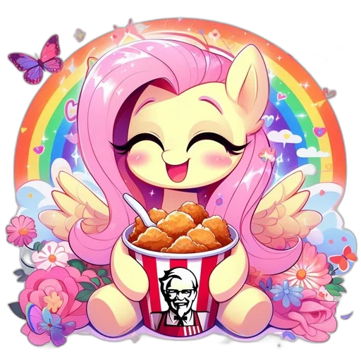 food, vaporwave, pixel art, cartoon transparent PNG cut-out