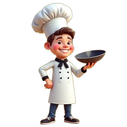 staff, food, 3d render, cartoon transparent PNG cut-out