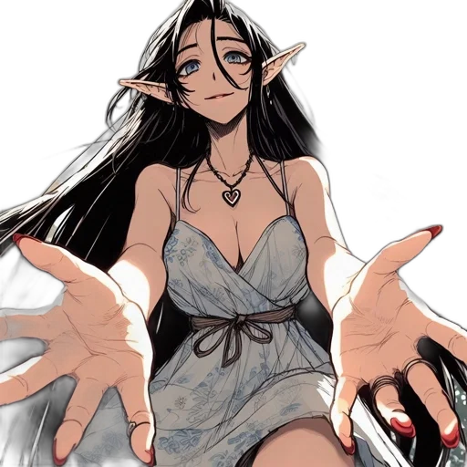 dress, creature, concept art, anime transparent PNG cut-out