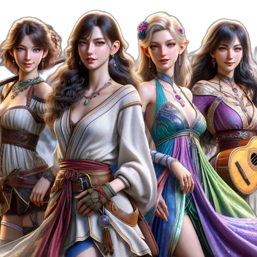 fantasy art, concept art, photorealistic, oil painting transparent PNG cut-out