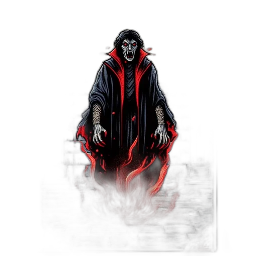 mask, jacket, creature, staff transparent PNG cut-out