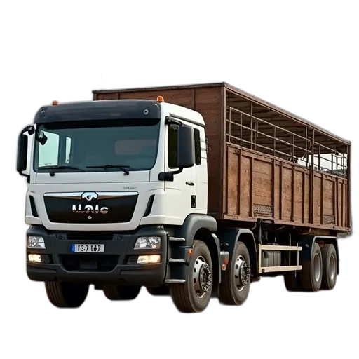 photorealistic, 3d render, cattle, trailer transparent PNG cut-out