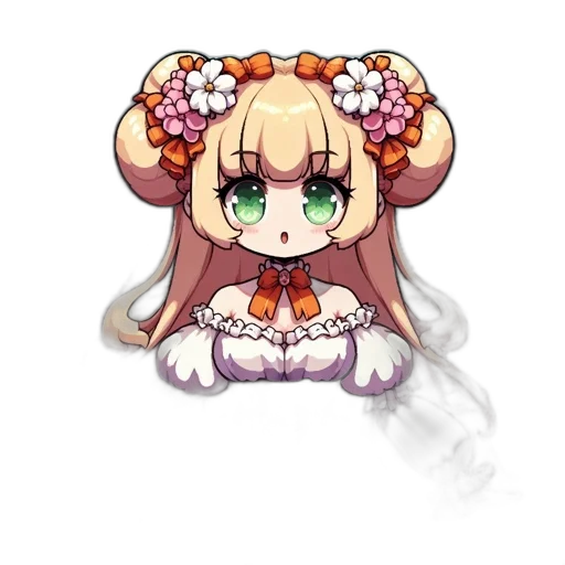 staff, flower, crown, creature transparent PNG cut-out