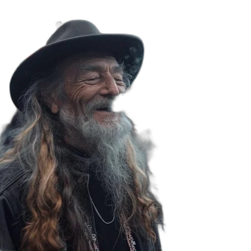 hat, face, elderly, man transparent PNG cut-out