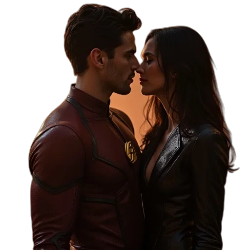 comic book art, concept art, neon lights, flash transparent PNG cut-out