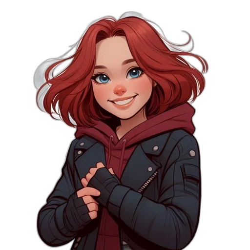 jacket, face, staff, cartoon transparent PNG cut-out