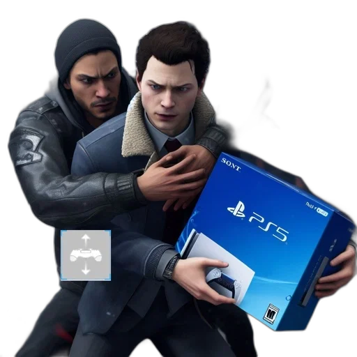 jacket, weapon, concept art, cyberpunk transparent PNG cut-out