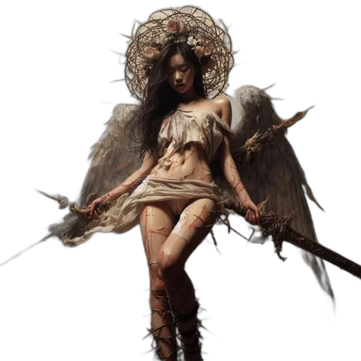 staff, fantasy art, concept art, pixel art transparent PNG cut-out