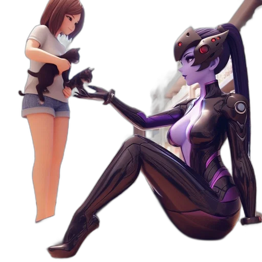 robot, weapon, staff, creature transparent PNG cut-out