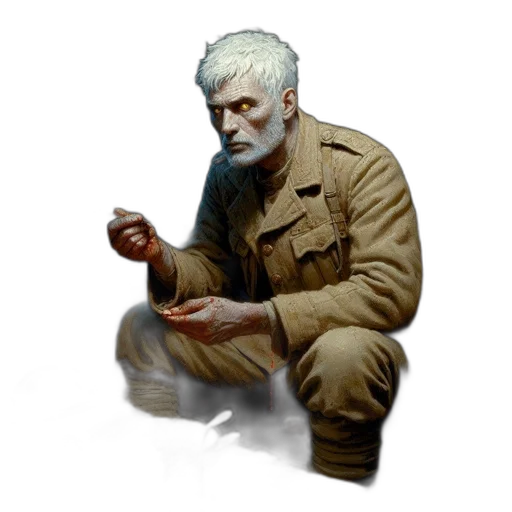 staff, creature, face, jacket transparent PNG cut-out