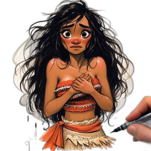 dress, concept art, watercolor, comic book art transparent PNG cut-out
