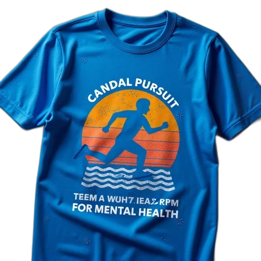 blue, t-shirt, stylized, design transparent PNG cut-out