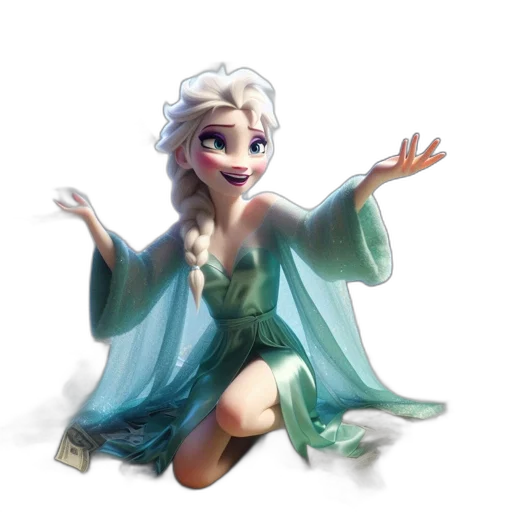 dress, staff, dragon, face transparent PNG cut-out