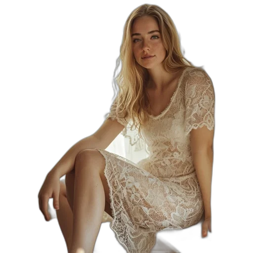 dress, jewelry, face, shoes transparent PNG cut-out