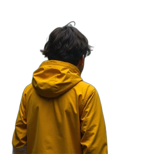 jacket, staff, hair, umbrella transparent PNG cut-out