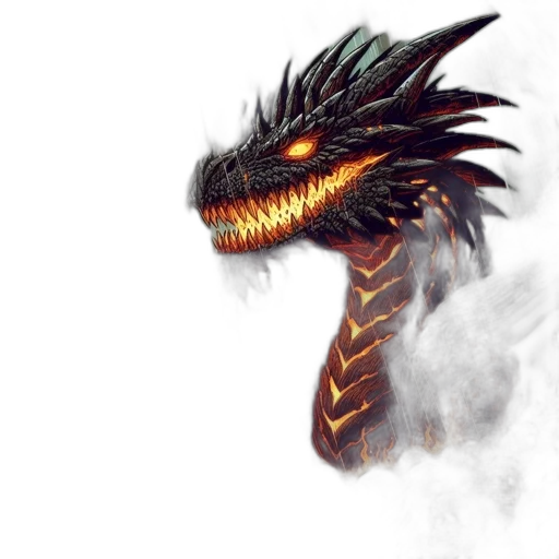 dragon, creature, staff, animal transparent PNG cut-out