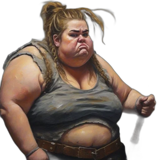 face, dress, creature, staff transparent PNG cut-out