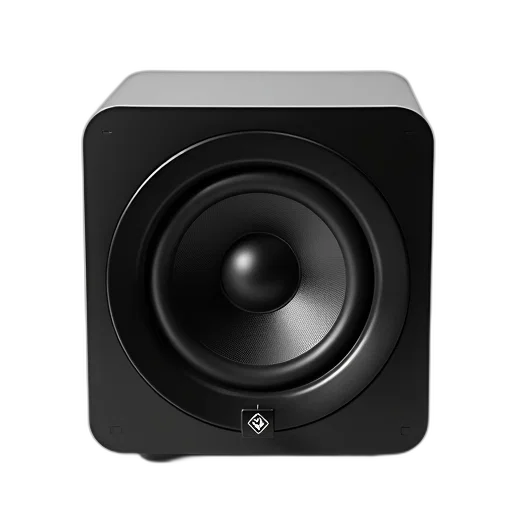 3d render, black, square-shaped, speaker transparent PNG cut-out