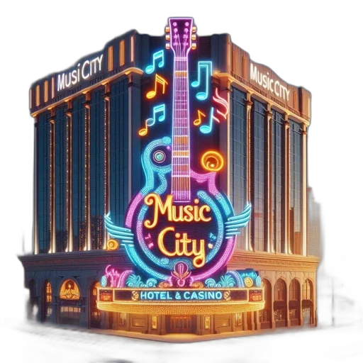 concept art, neon lights, neon, guitar transparent PNG cut-out