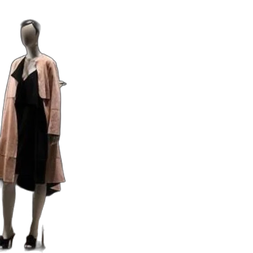 jacket, dress, 3d render, earth tones transparent PNG cut-out