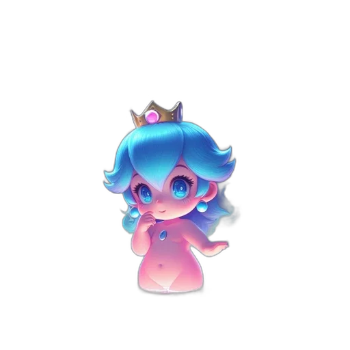 crown, creature, staff, dress transparent PNG cut-out