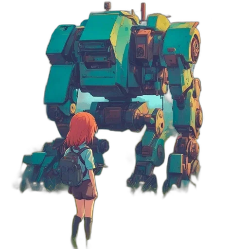 robot, weapon, creature, jacket transparent PNG cut-out