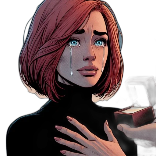 face, comic book art, concept art, cartoon transparent PNG cut-out