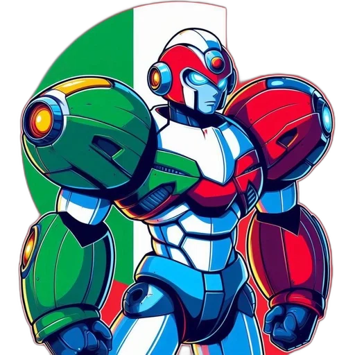 robot, concept art, cartoon, pixel art transparent PNG cut-out