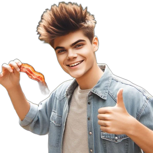 food, hair, creature, hat transparent PNG cut-out