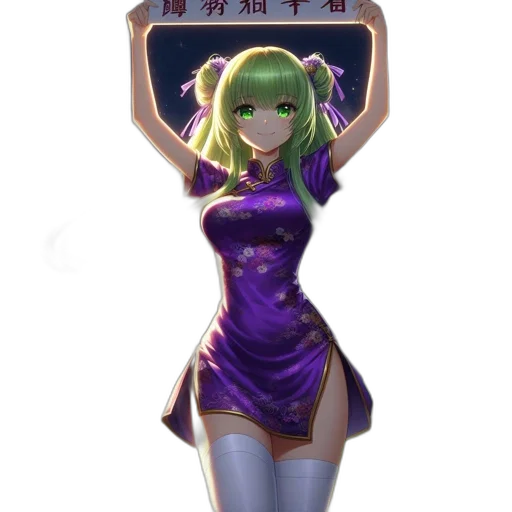 dress, staff, robot, fantasy art transparent PNG cut-out