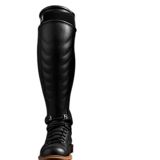 shoes, weapon, 3d render, black transparent PNG cut-out