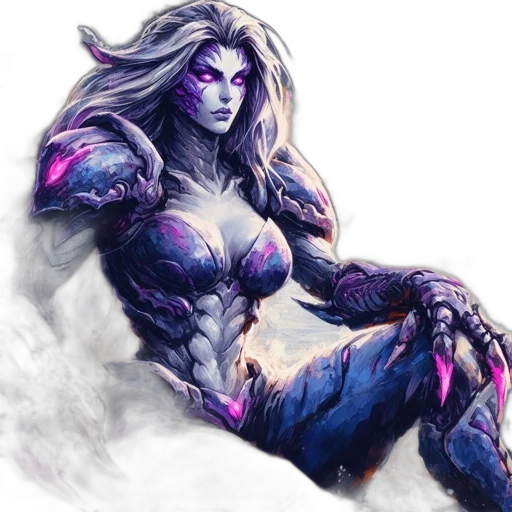 concept art, fantasy art, comic book art, cyberpunk transparent PNG cut-out