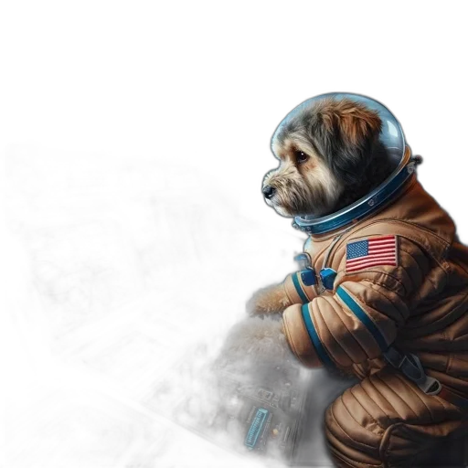 animal, jacket, concept art, photorealistic transparent PNG cut-out