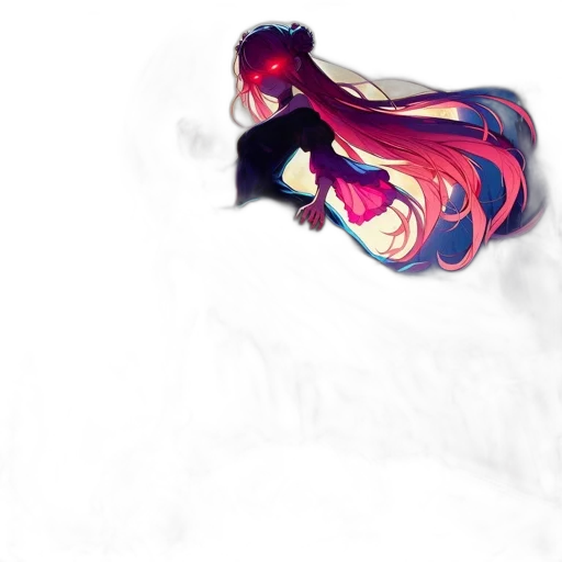 hair, dress, dragon, creature transparent PNG cut-out
