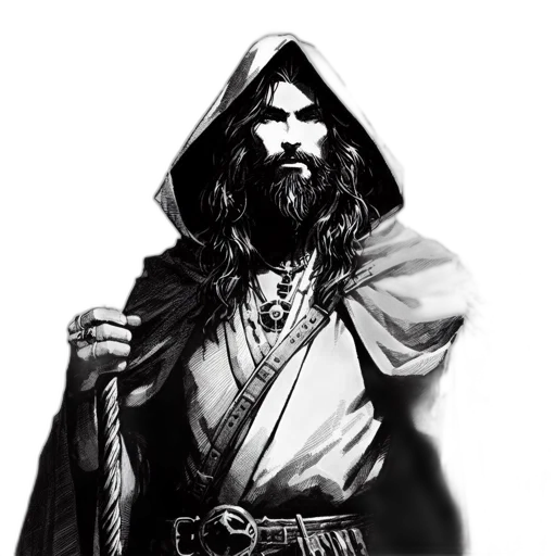 sword, staff, jacket, fantasy art transparent PNG cut-out