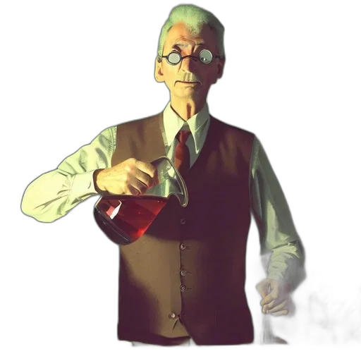 staff, bottle, jacket, concept art transparent PNG cut-out