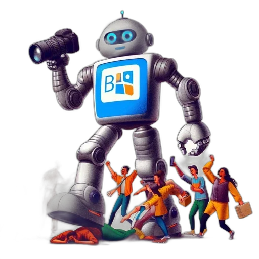 robot, concept art, pixel art, 3d render transparent PNG cut-out