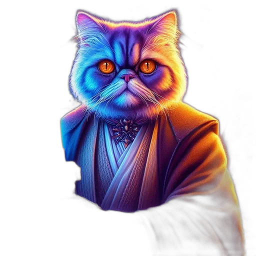 staff, jacket, animal, fantasy art transparent PNG cut-out