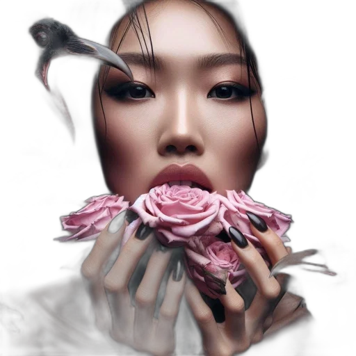 face, flower, mask, jewelry transparent PNG cut-out